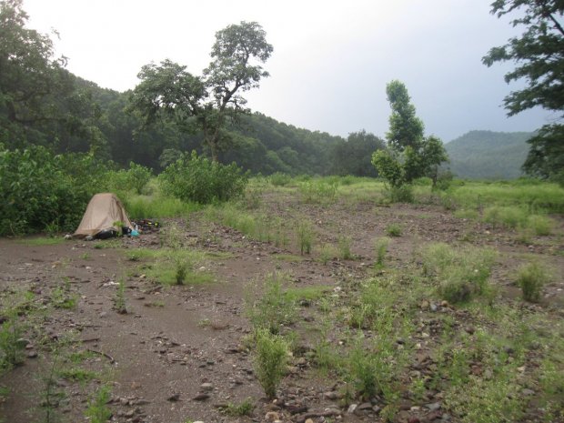 tenda sul greto